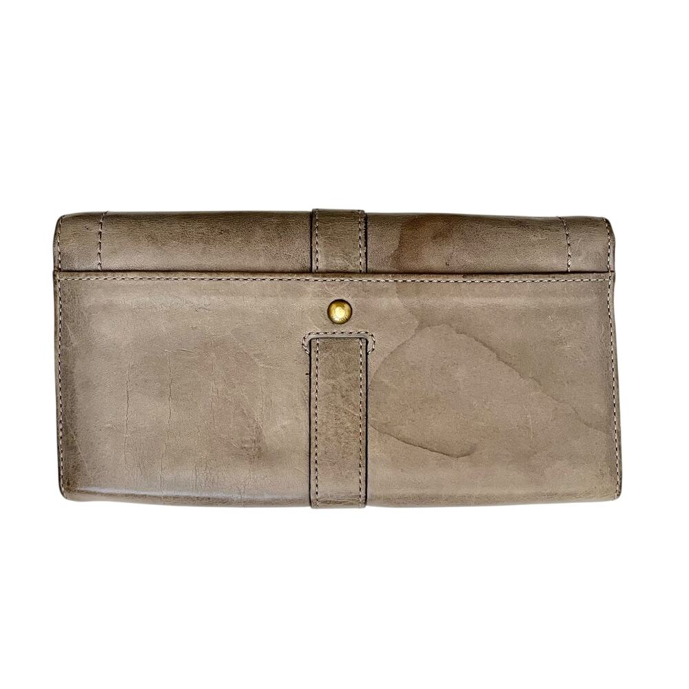Coach Legacy Gray Garcia Leather Brass Buckle Long Slim Envelope Wallet #41832 - Picture 2 of 10